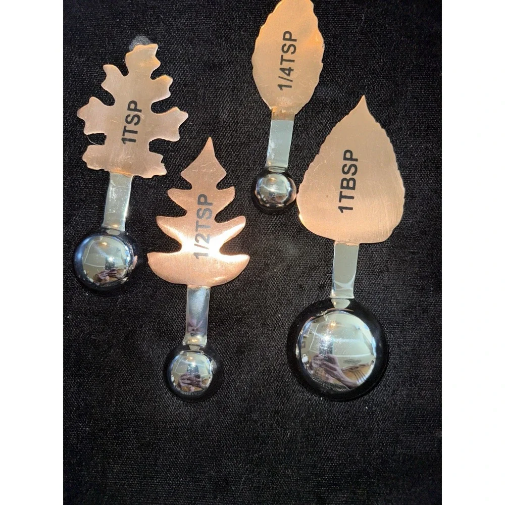 Set Of Four Measuring Spoons, Silver Bottoms Breast Tops Really Cool‎ Set 4054